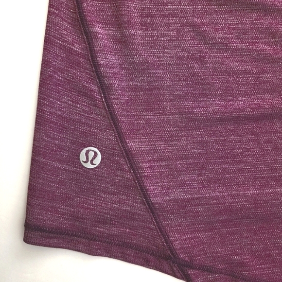 Lululemon Lightweight Long Sleeves Top Heathered Purple Semi Sheer Stretch Sz 8 - Picture 6 of 8
